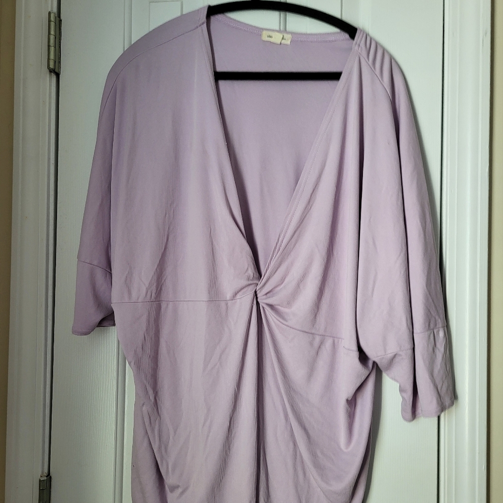 Silence + noise purple deep v top